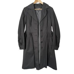 H&M Lined Trench Coat w Pleated Detail & Belt